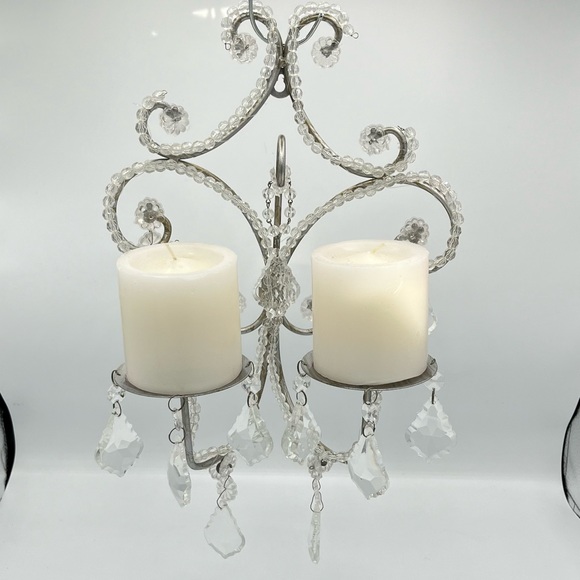 Wall Mount Crystal Candle Chandelier - Picture 7 of 8